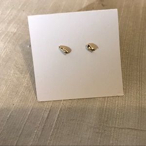 DAINTY GOLD STUDS FOLD-FORMED SMALL TINY EARRINGS